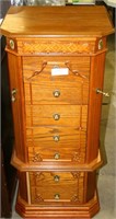 SOLID WOOD JEWELRY ARMOIRE