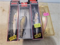 NEW 4 Fishing Lures Marked $5.99 Each & Up