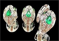 18Kt Gold Afghanistan Emerald Jewelry Set