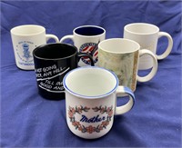 Lot of 6 Coffee Mugs