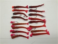 16 Rubber Jigs With Weighted Heads
