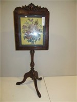 ANTIQUE MAHOHANY FIRE SCREEN