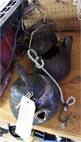 (3) cast iron tea kettles (as-is)