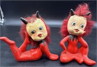 2 Vintage Enesco Japan Devil Girl Dolls - Have