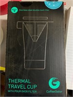 Thermal travel cup stainless steel