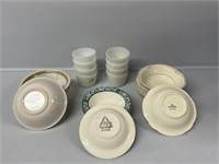 China bowls, Glasbake Milk Glass Custard cups
