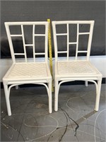 2 Vintage Bamboo Straight Back Chairs