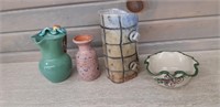 Lot of signed pottery