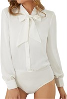 Kate Kasin Women Bow Tie Top