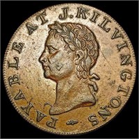 1795 British Brusnswick Halfpenny Token LIGHTLY