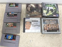 TRAY OF GAMES, COMPUTER AND SUPER NINTENDO