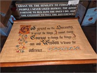 Serenity Prayer decor