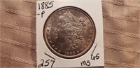 1885P Morgan Dollar MS65