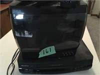 10" tv, vhs player, remotes