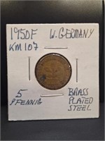 1950 w. German coin