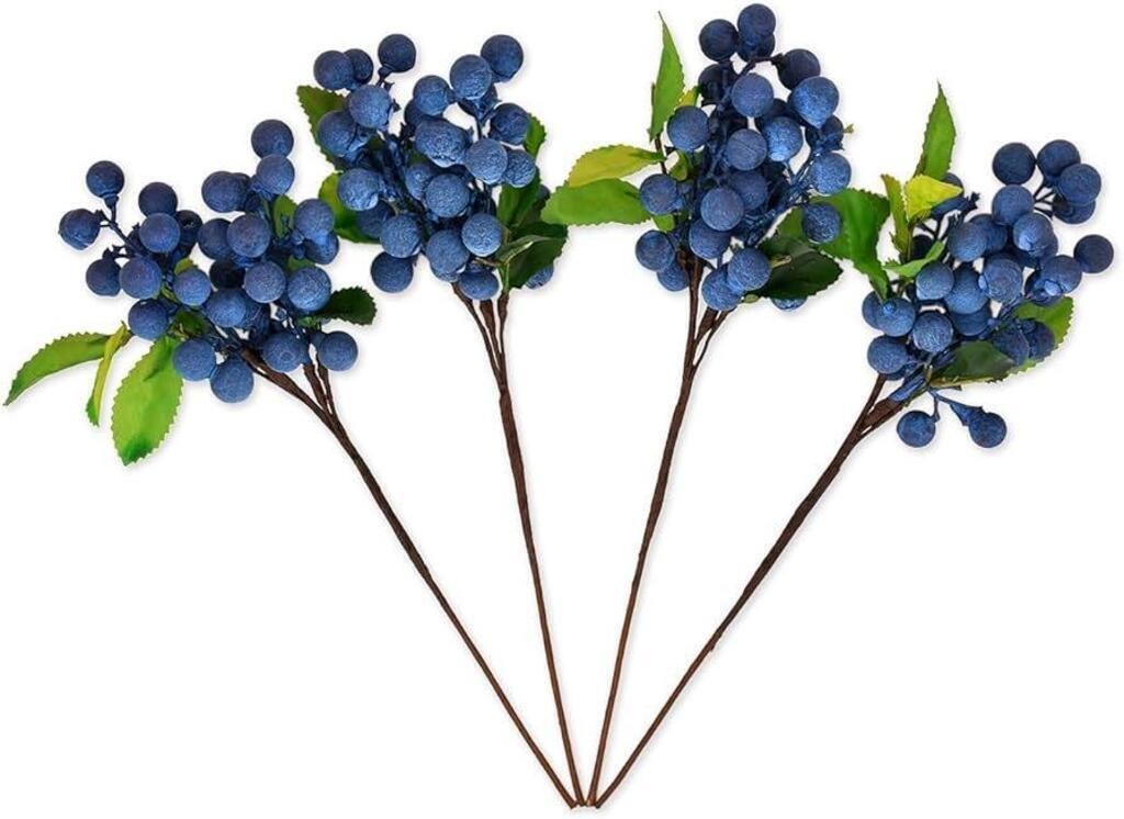 DS. DISTINCTIVE STYLE 4PCS Artificial Blueberries