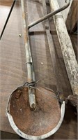1880'S POST HOLE DIGGER AND VINTAGE ICE AUGER