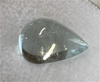 4.2ct Teardrop Cabochon Aquamarine Gemstone