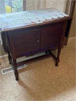 ANTIQUE SEWING CABINET, 30W X 15D X 29T