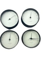 (4) Georg Jensen Design Wall Clocks/Barometers