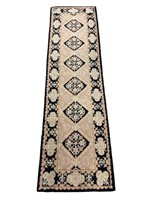 Safavieh Black Ivory Floral Design Runner Rug