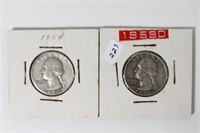 1954 1959 D WASHINGTON QUARTERS