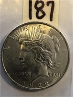 1922 Peace Silver Dollar AU