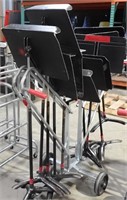 (10) MUSIC STANDS W/ROLLING RACK