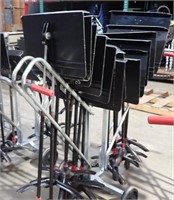 (14) MUSIC STANDS W/ROLLING RACK