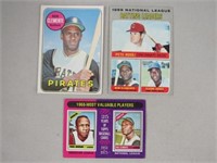 (3) TOPPS R. CLEMENTE CARDS: