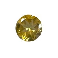 Natural 0.88ct Round Cut Yellow Citrine Gemstone