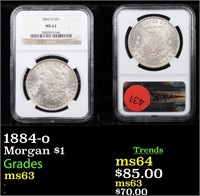 1884-o Morgan $1 Graded ms63
