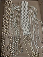 Imitation pearl necklaces