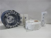 NWT Dallas Cowboys Portable Dinnerware See Info