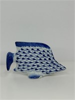 Andrea by Sadek Blue Fishnet Herend  Figurine