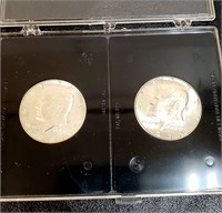 Silver Kennedy Half Dollars 1969 & 1970