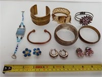 Vintage Bracelet & Earring Lot