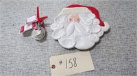 SANTA MEAS SPOONS & PLATE