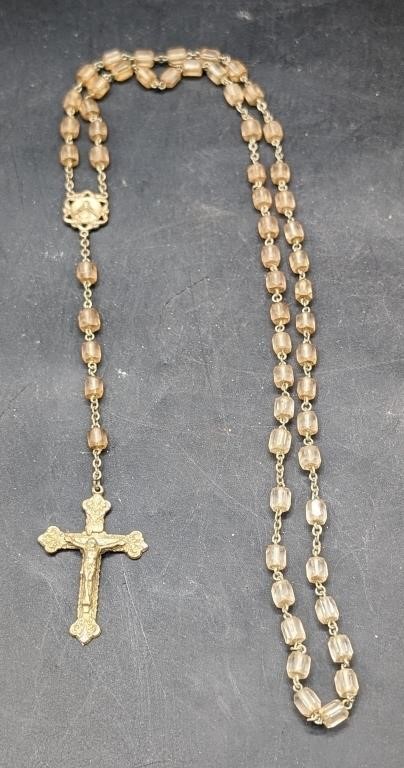 Vintage Rosary Gold Color