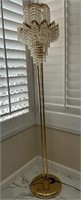 344 - FLOOR LAMP W/ "CRYSTAL" DROPS