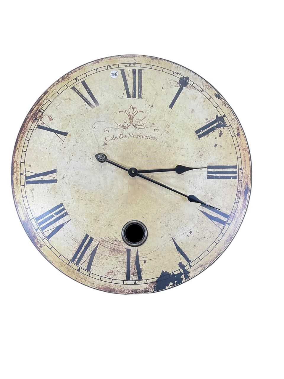 Café des Marquerites Wall Clock