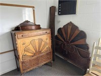 Matching Ornate Dresser and Bed