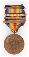 US WWI VICTORY MEDAL W/ CAMPAIGN BARS