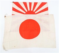 WWII IMPERIAL JAPANESE FLAG LOT OF 2
