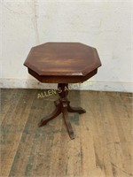 OCTAGON WOODEN ACCENT TABLE