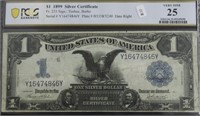 1899 PCGS VF 25 1 $ SILVER CERTIFICATE