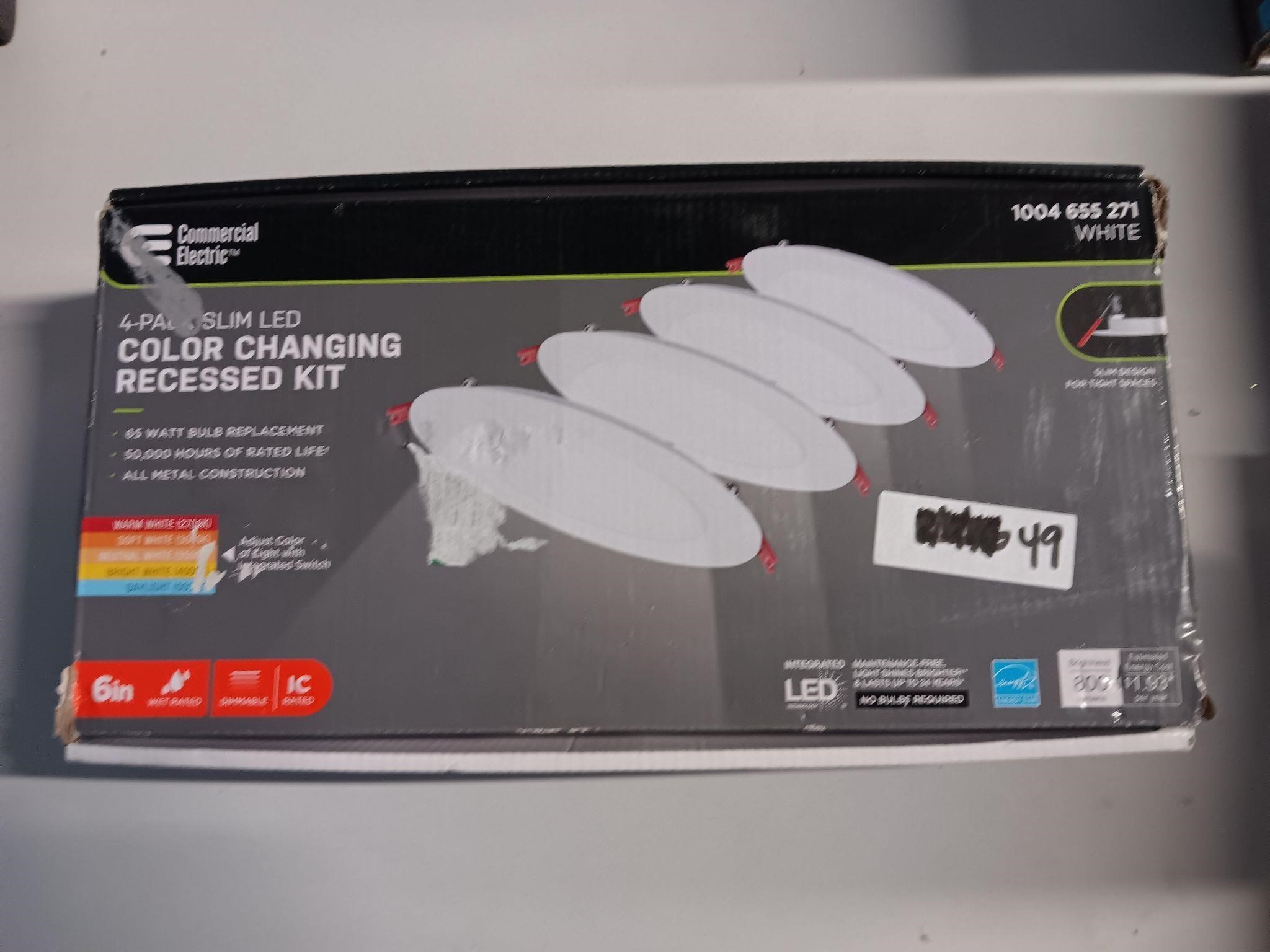 slim led recessed kit 4 pack