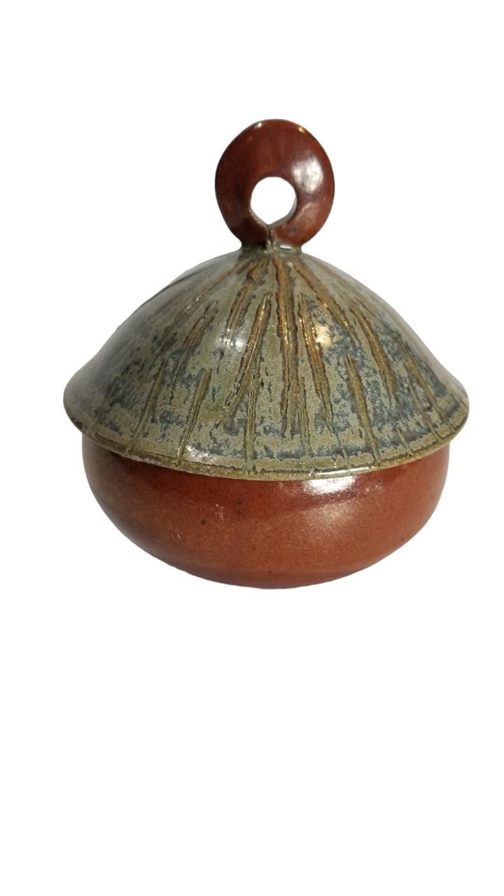 Marked Studio Pottery Covered Dish