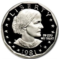 1981-s Susan B. Anthony Dollar Proof Type-1