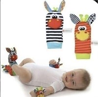 Baby Wrist Rattle Socks 4 n' 1 Soft Animal Toys